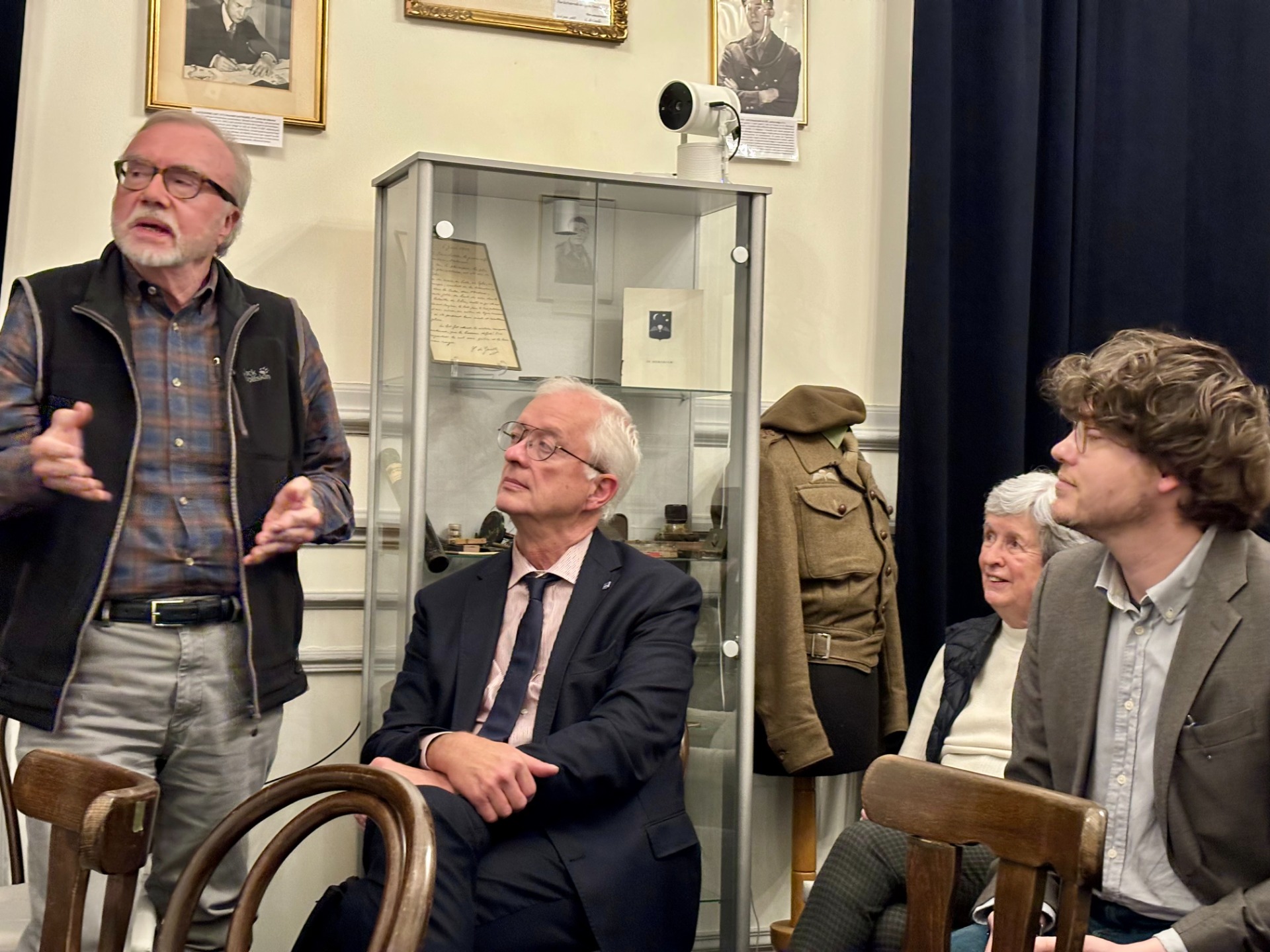 Jerry Loftus, Olivier d'Olne (Fraternelle administrator and collector), Marie Helene Loftus, Eric Piaget