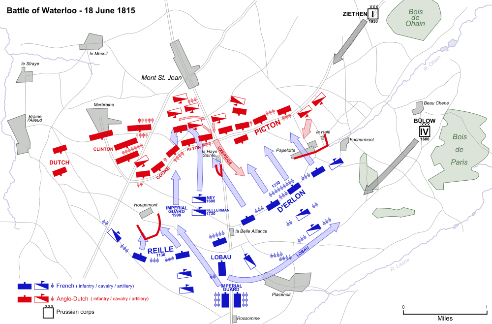 Waterloo Battlefield - Brussels is to the north of Waterloo See - https://www.waterloo1815.be/en/ 